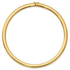 14k Polished 8mm Standard Weight 16 inch Domed Omega Necklace
