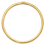14k Polished 8mm Standard Weight 18 inch Domed Omega Necklace