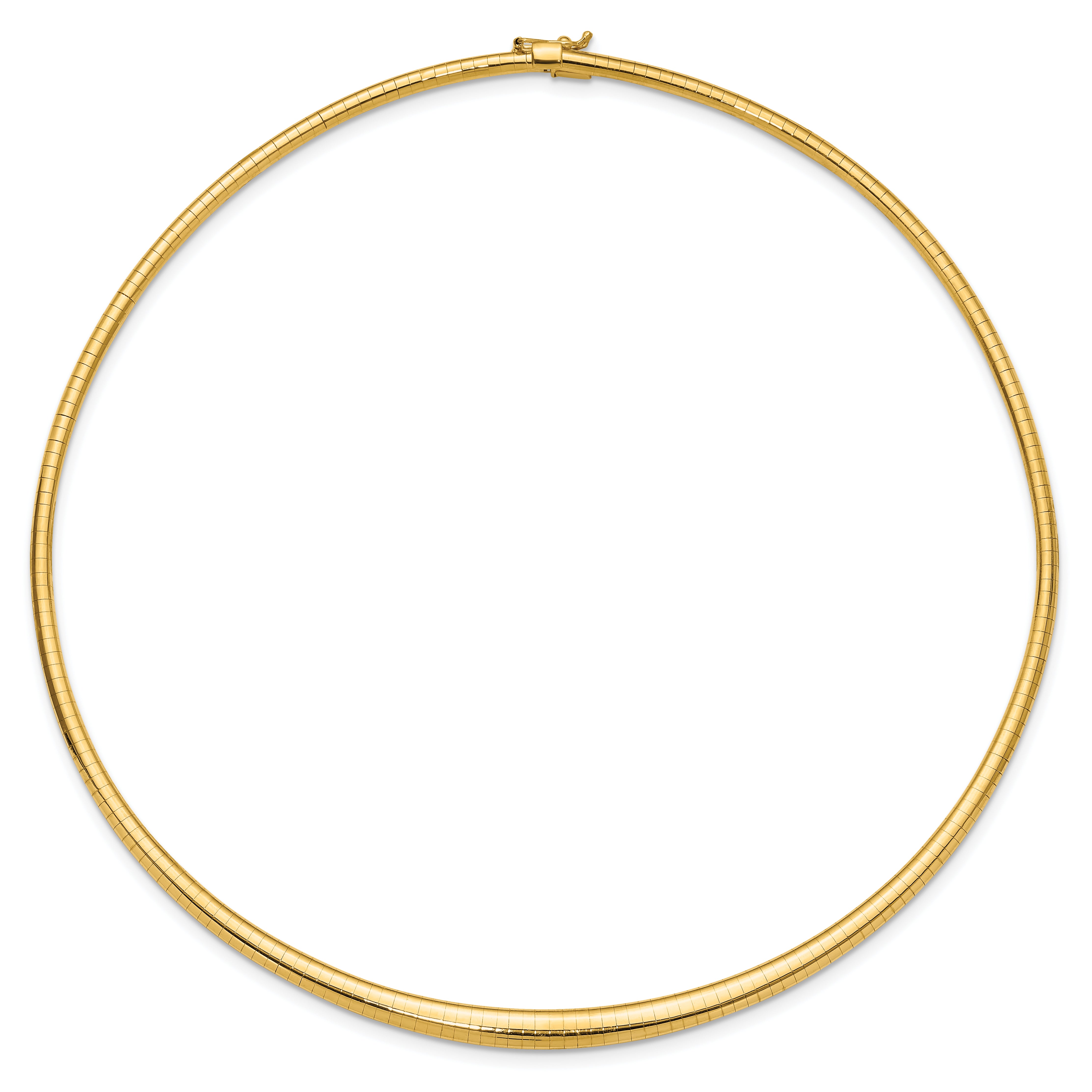 14k Polished 3/6mm Graduated Omega Necklace Secondary image