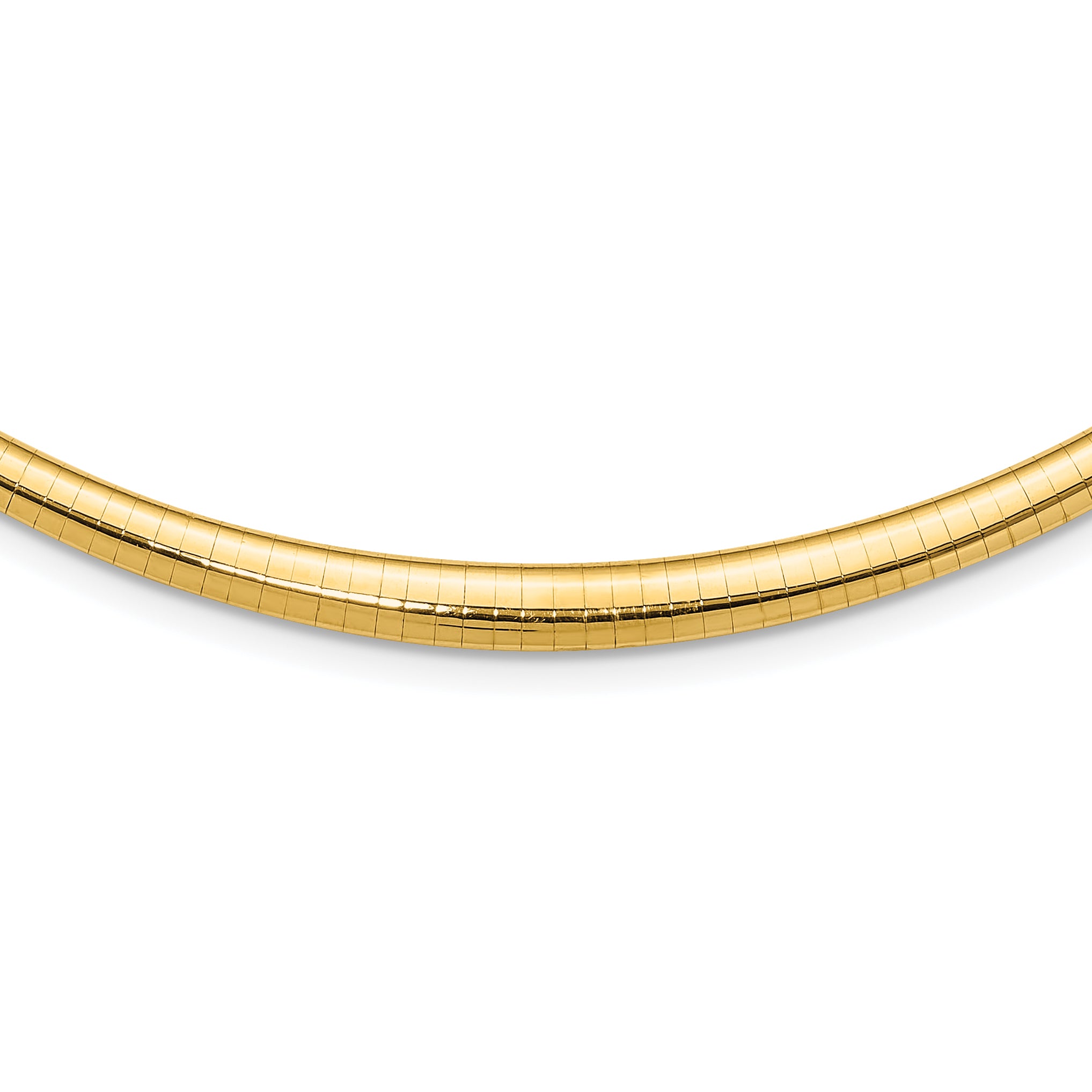 14k Polished 3/6mm Graduated Omega Necklace Main image
