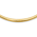 14k Polished 3/6mm Graduated Omega Necklace