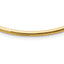 14k Polished 3mm Lightweight 16 inch Domed Omega Necklace