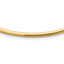 14k Polished 3mm Lightweight 18 inch Domed Omega Necklace