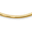 14k Polished 4mm Lightweight Domed Omega Necklace
