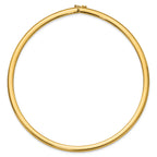 14k Polished 6mm Lightweight 16 inch Domed Omega Necklace