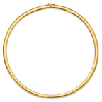 14k Polished 6mm Lightweight 18 inch Domed Omega Necklace