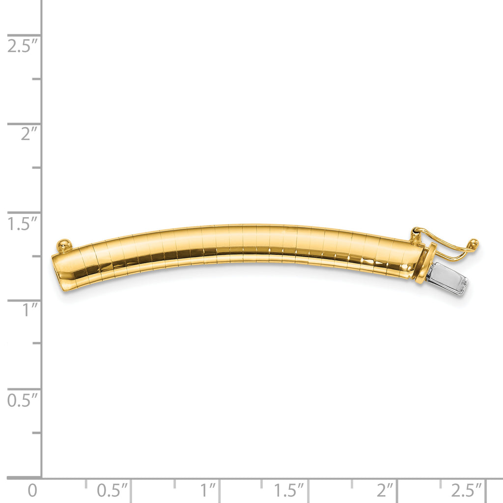 14k 6mm Lightweight Domed Omega 2 inch Extender for Necklace