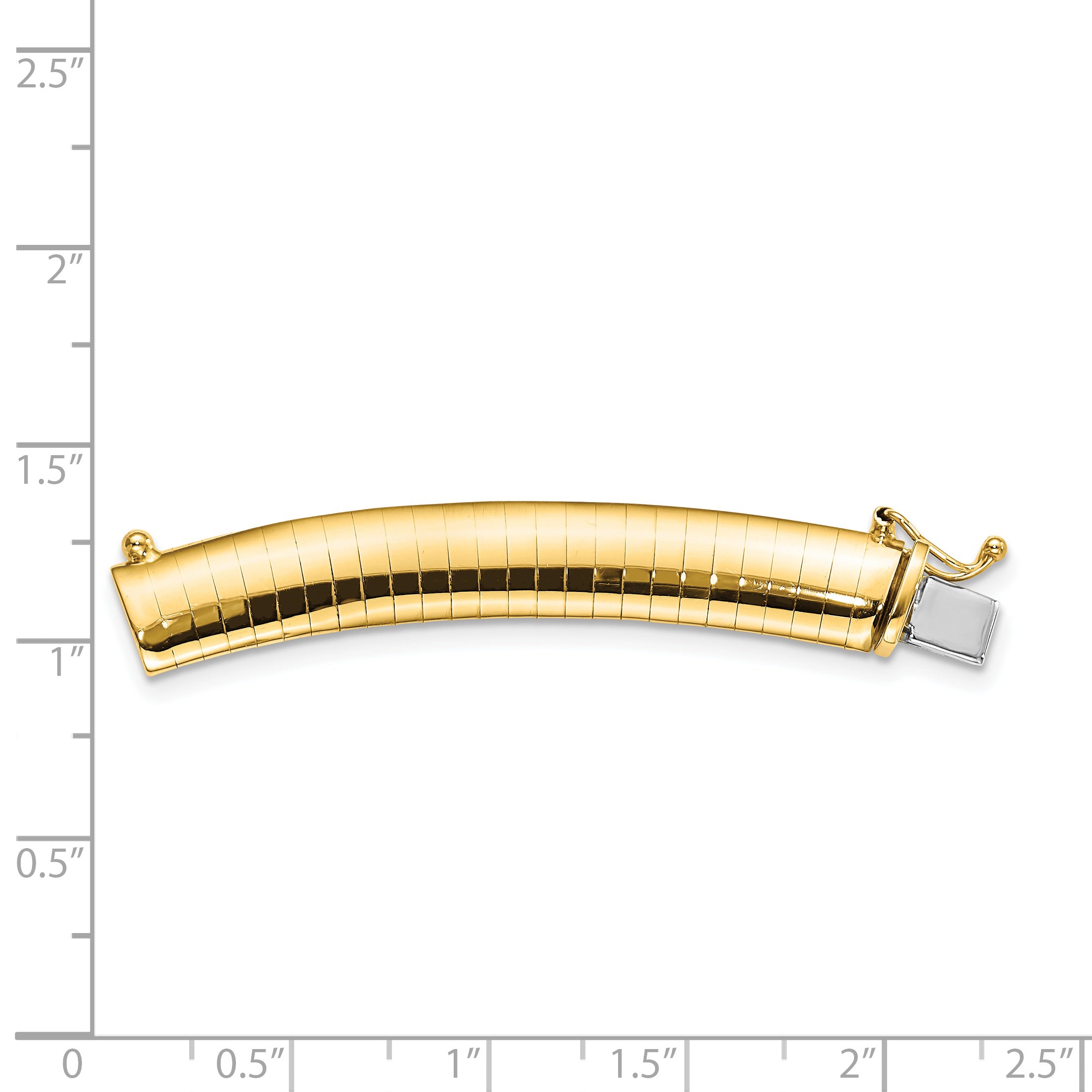 14k 8mm Lightweight Domed Omega 2 inch Extender for Necklace Secondary image