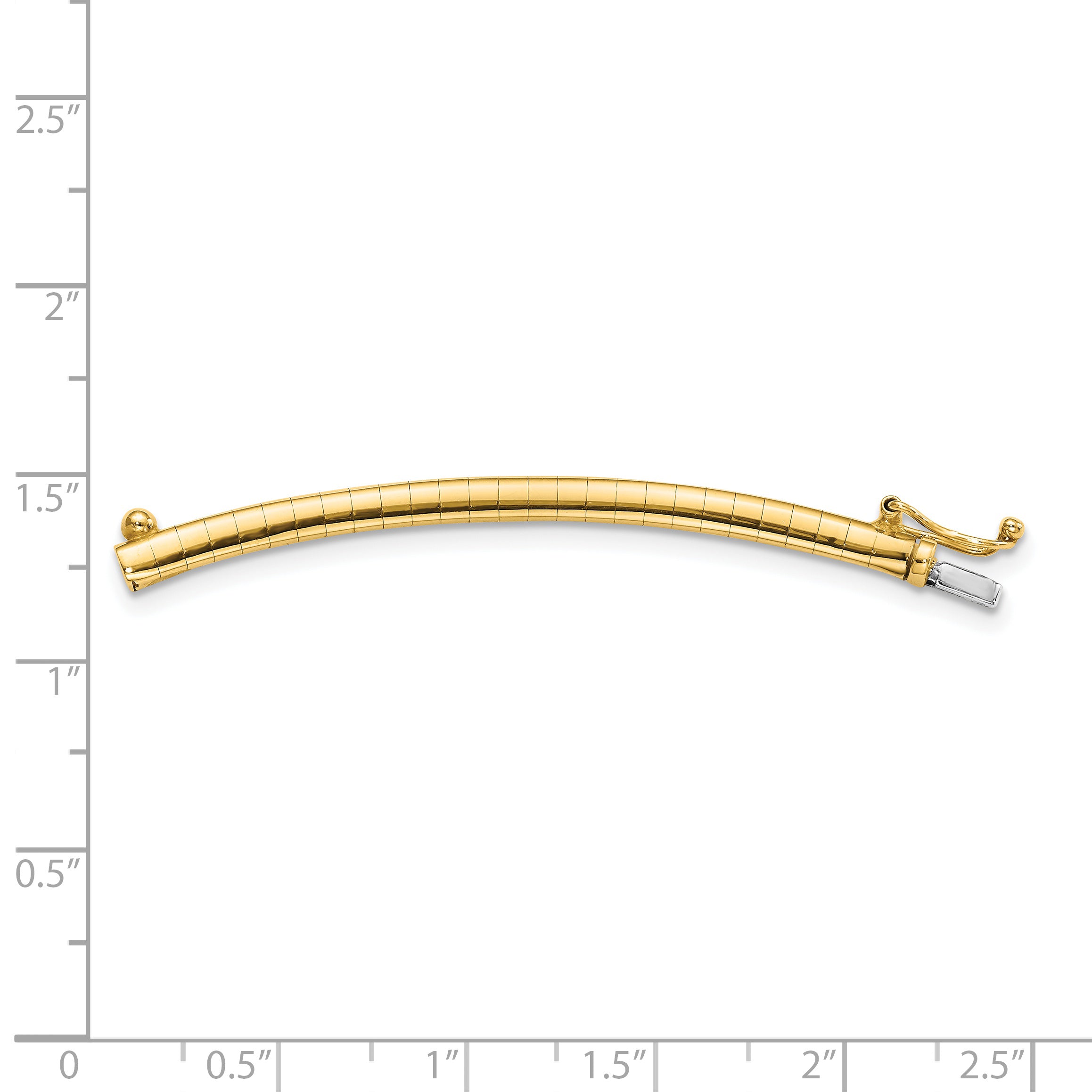 14k 3mm Standard Weight Domed Omega 2 inch Extender for Necklace Secondary image