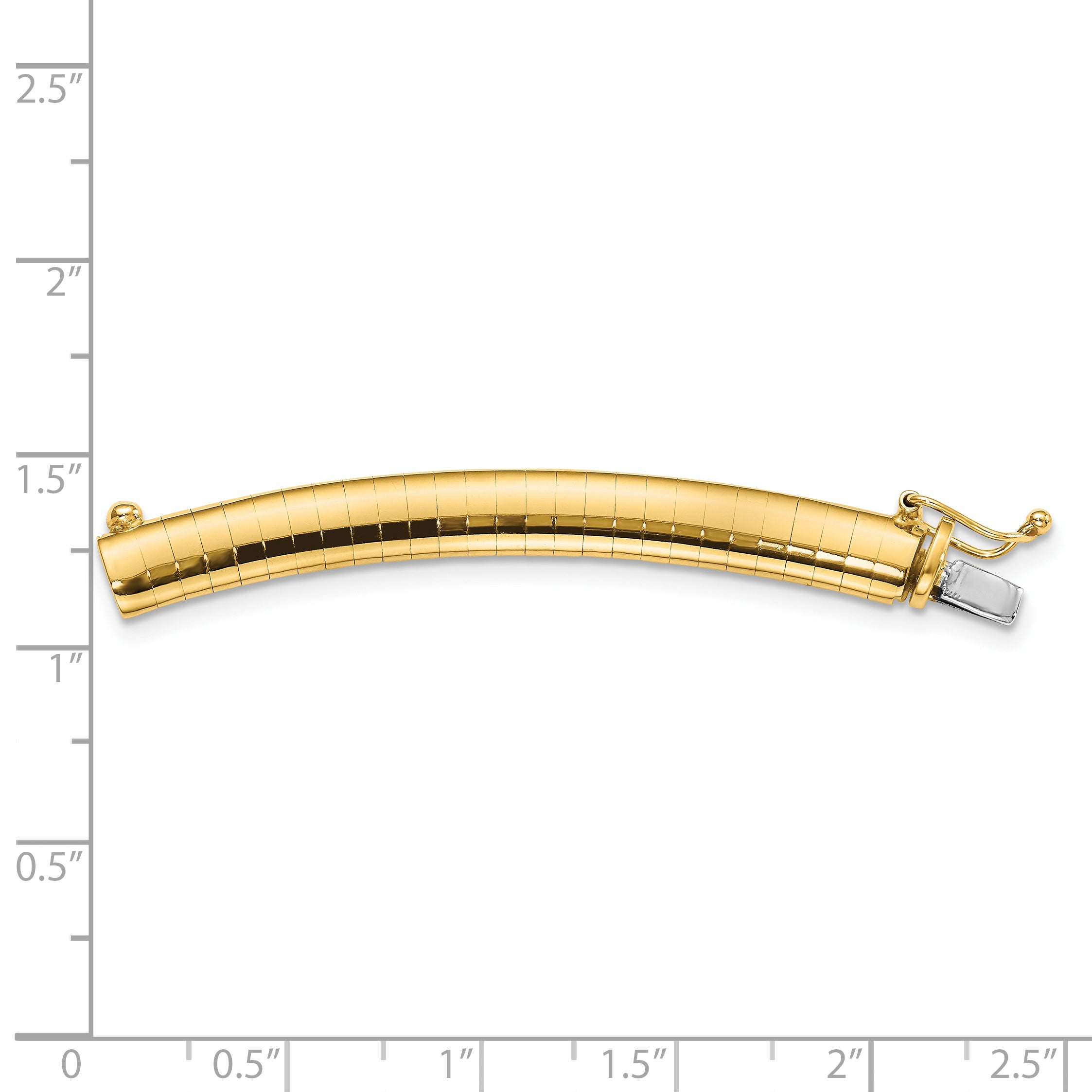 14k 6mm Standard Weight Domed Omega 2 inch Extender for Necklace
