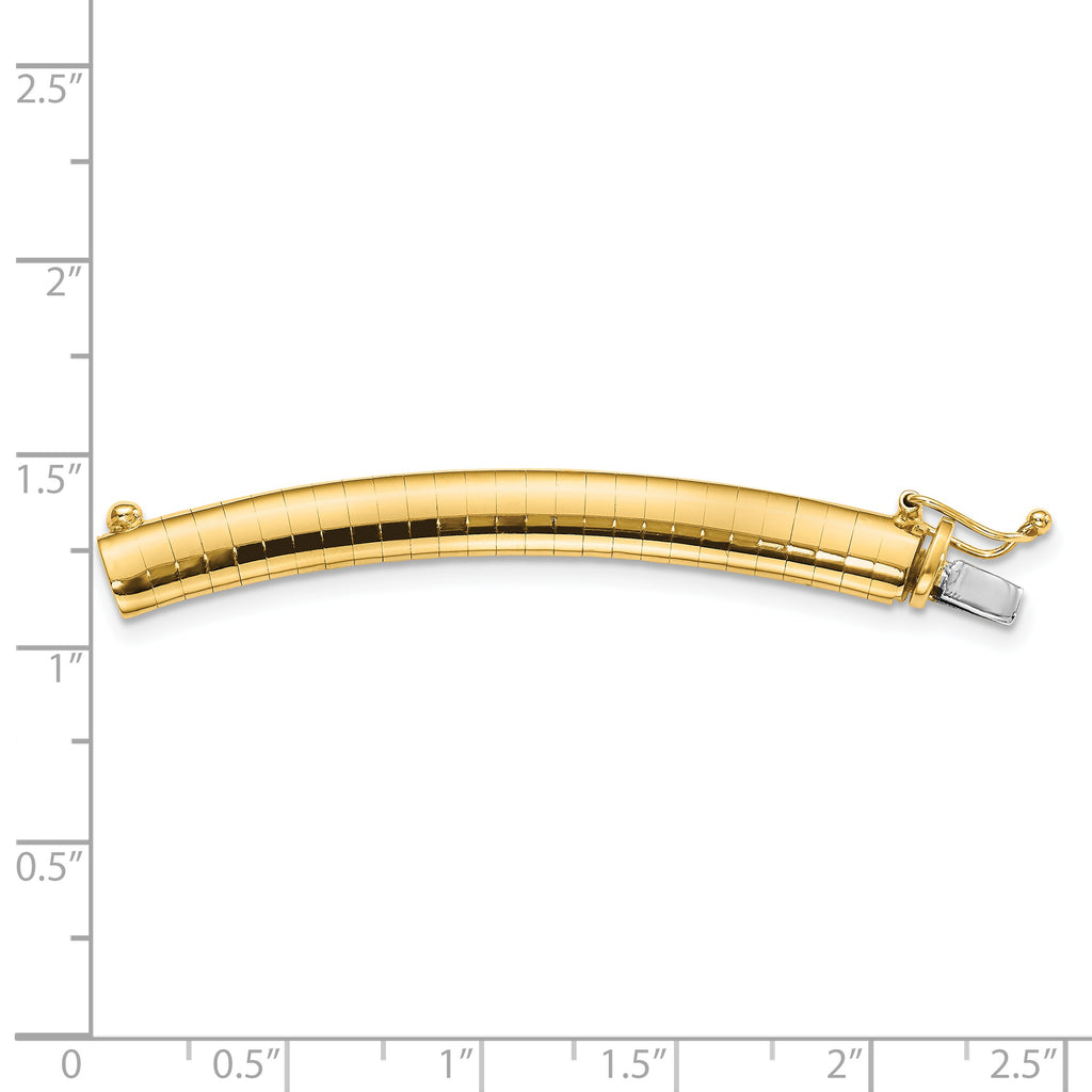 14k 6mm Standard Weight Domed Omega 2 inch Extender for Necklace