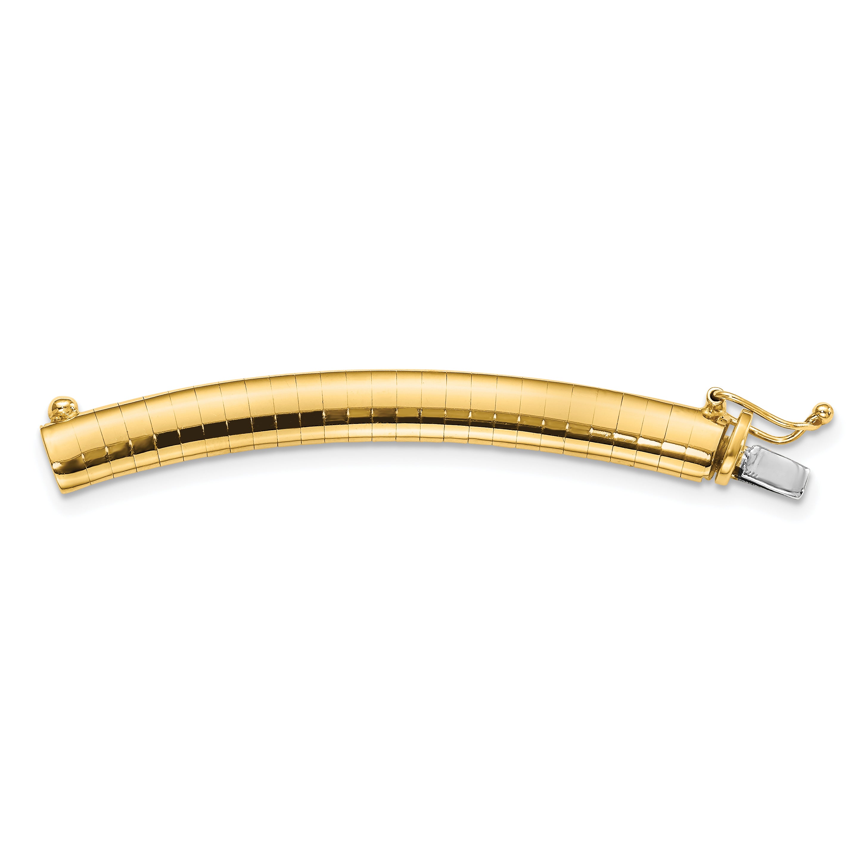 14k 6mm Standard Weight Domed Omega 2 inch Extender for Necklace
