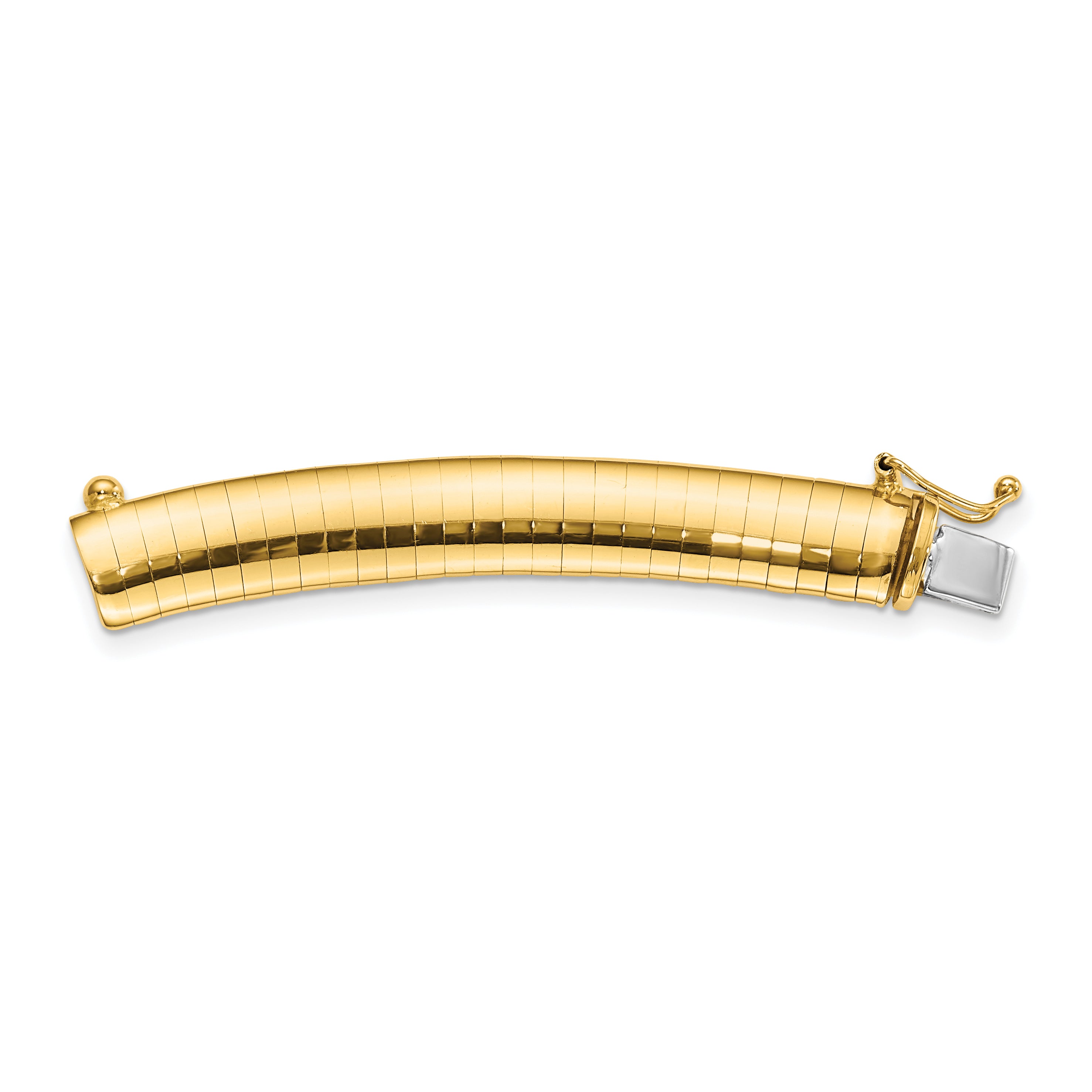 14k 8mm Standard Weight Domed Omega 2 inch Extender for Necklace Main image
