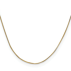 14K 24 inch .5mm Octagonal Snake with Lobster Clasp Chain