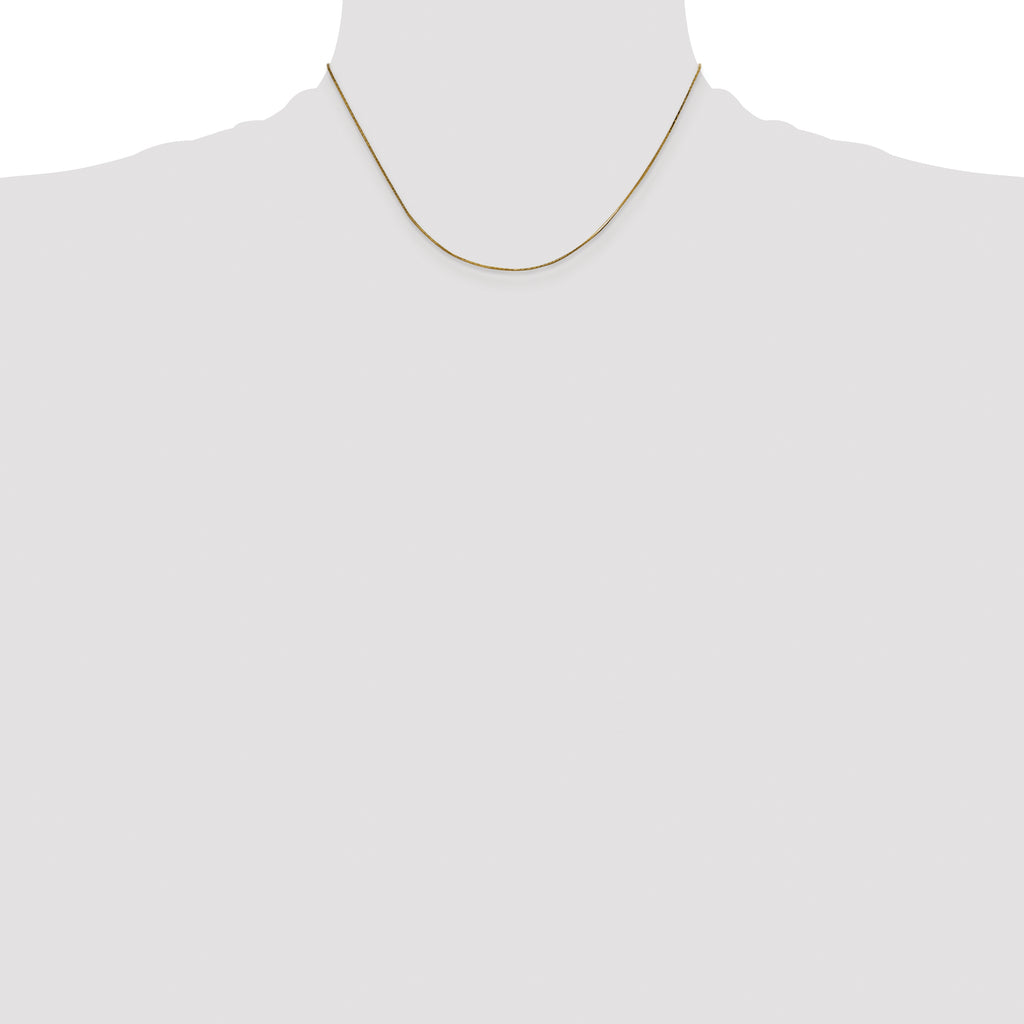 14K .5mm Octagonal Snake with Lobster Clasp Chain
