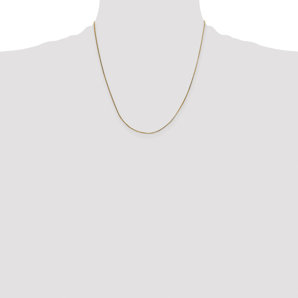 14K .5mm Octagonal Snake with Lobster Clasp Chain