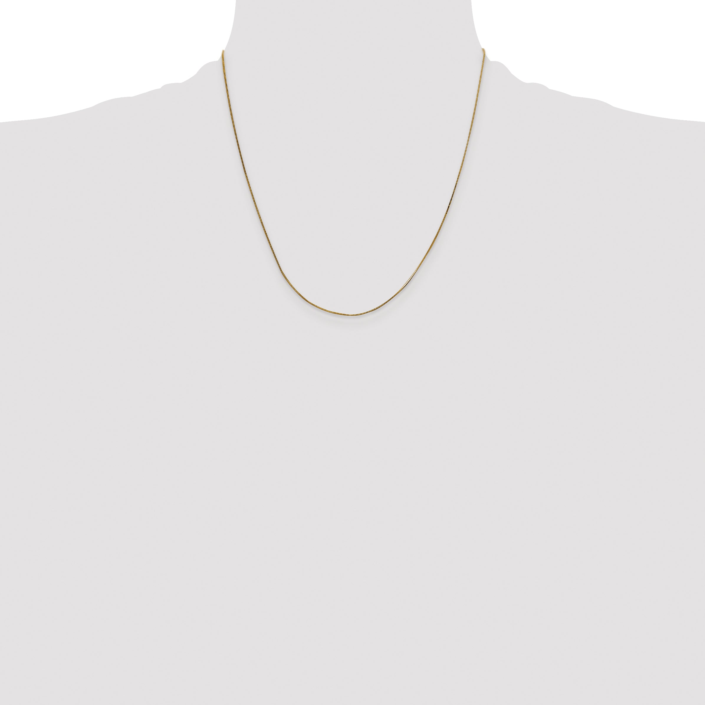 14K 20 inch .5mm Octagonal Snake with Lobster Clasp Chain