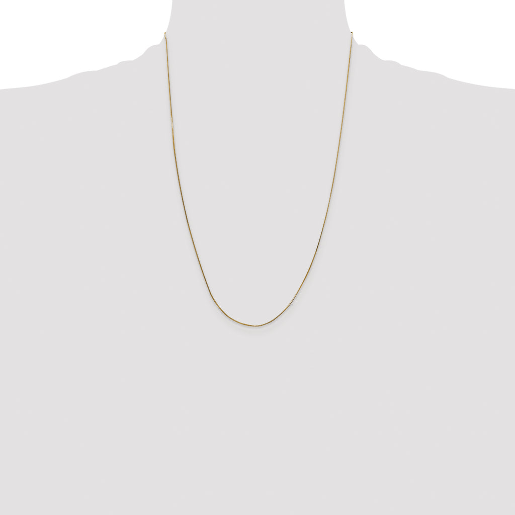 14K .5mm Octagonal Snake with Lobster Clasp Chain