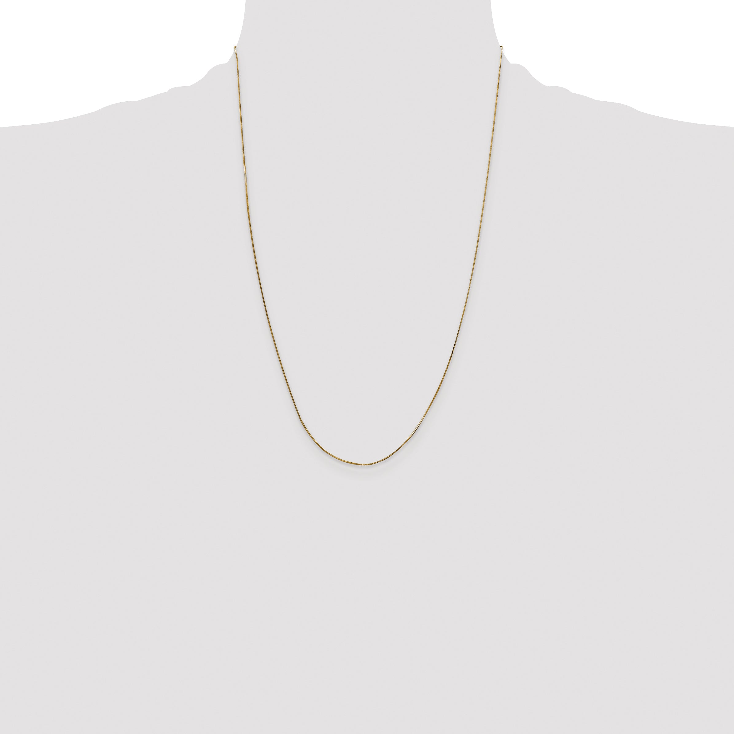 14K 24 inch .5mm Octagonal Snake with Lobster Clasp Chain