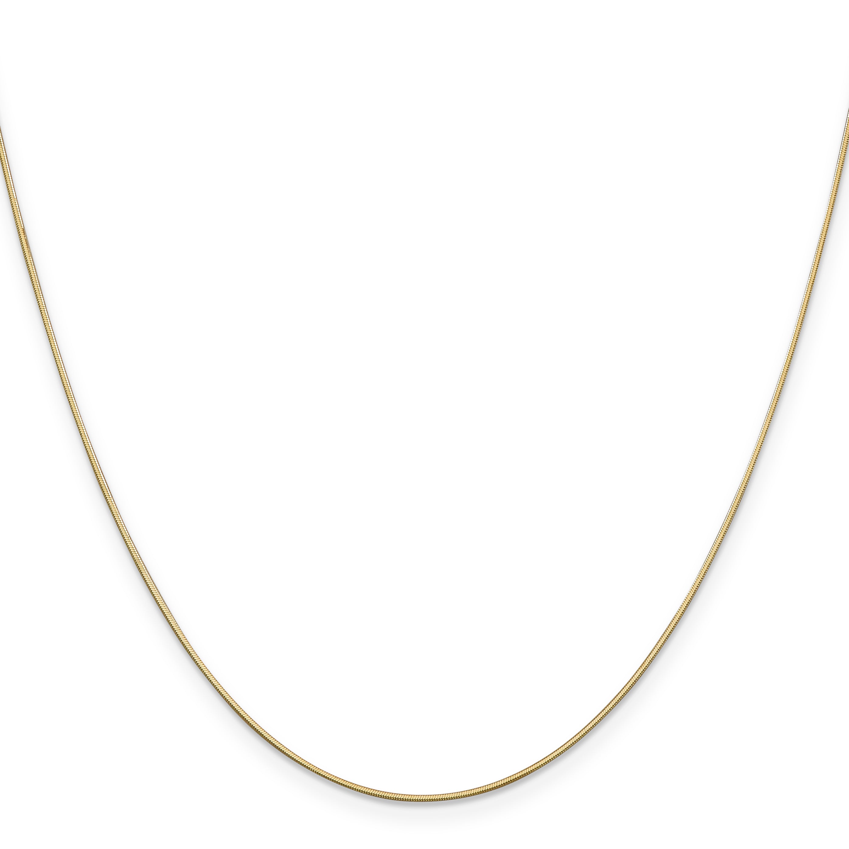 14K 30 inch .6mm Octagonal Snake with Lobster Clasp Chain
