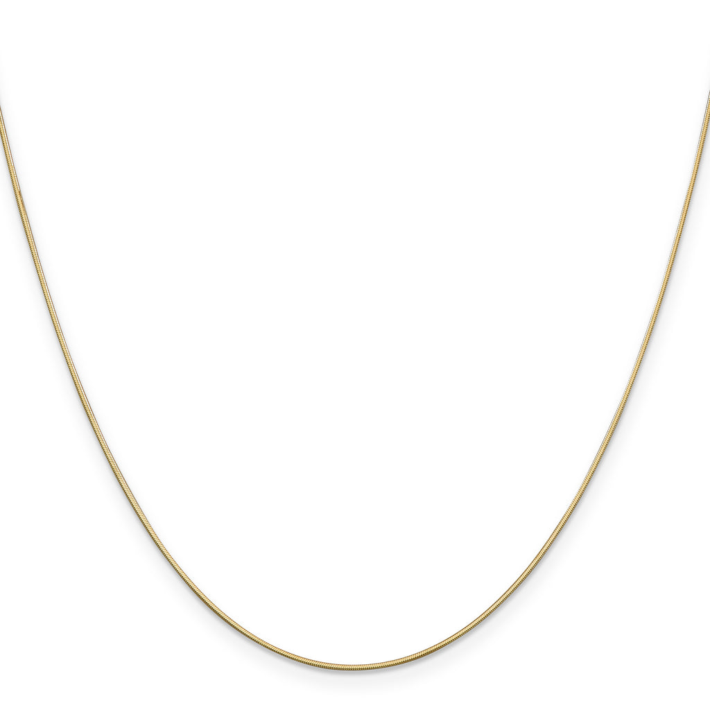14K 30 inch .6mm Octagonal Snake with Lobster Clasp Chain