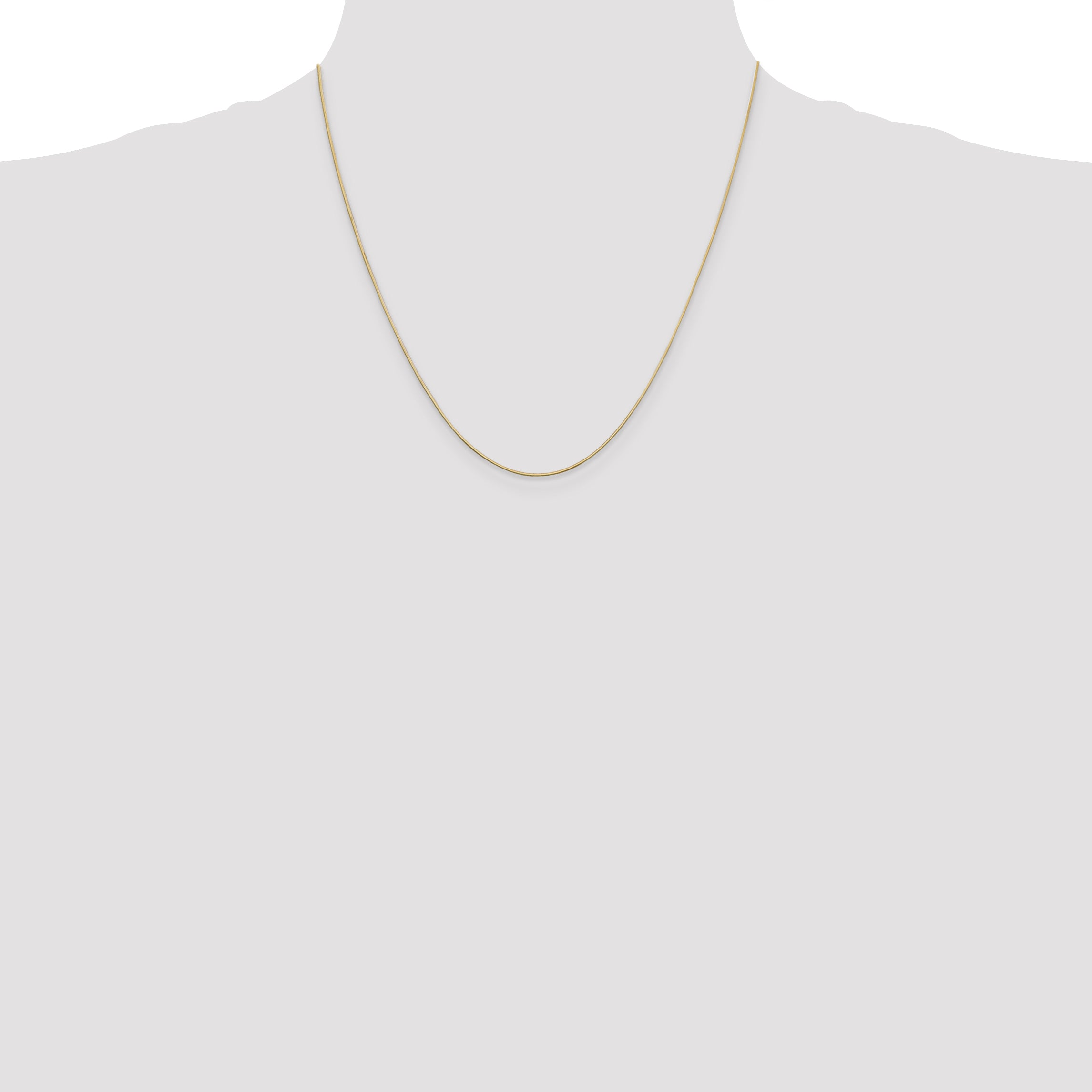 14K 20 inch .6mm Octagonal Snake with Lobster Clasp Chain