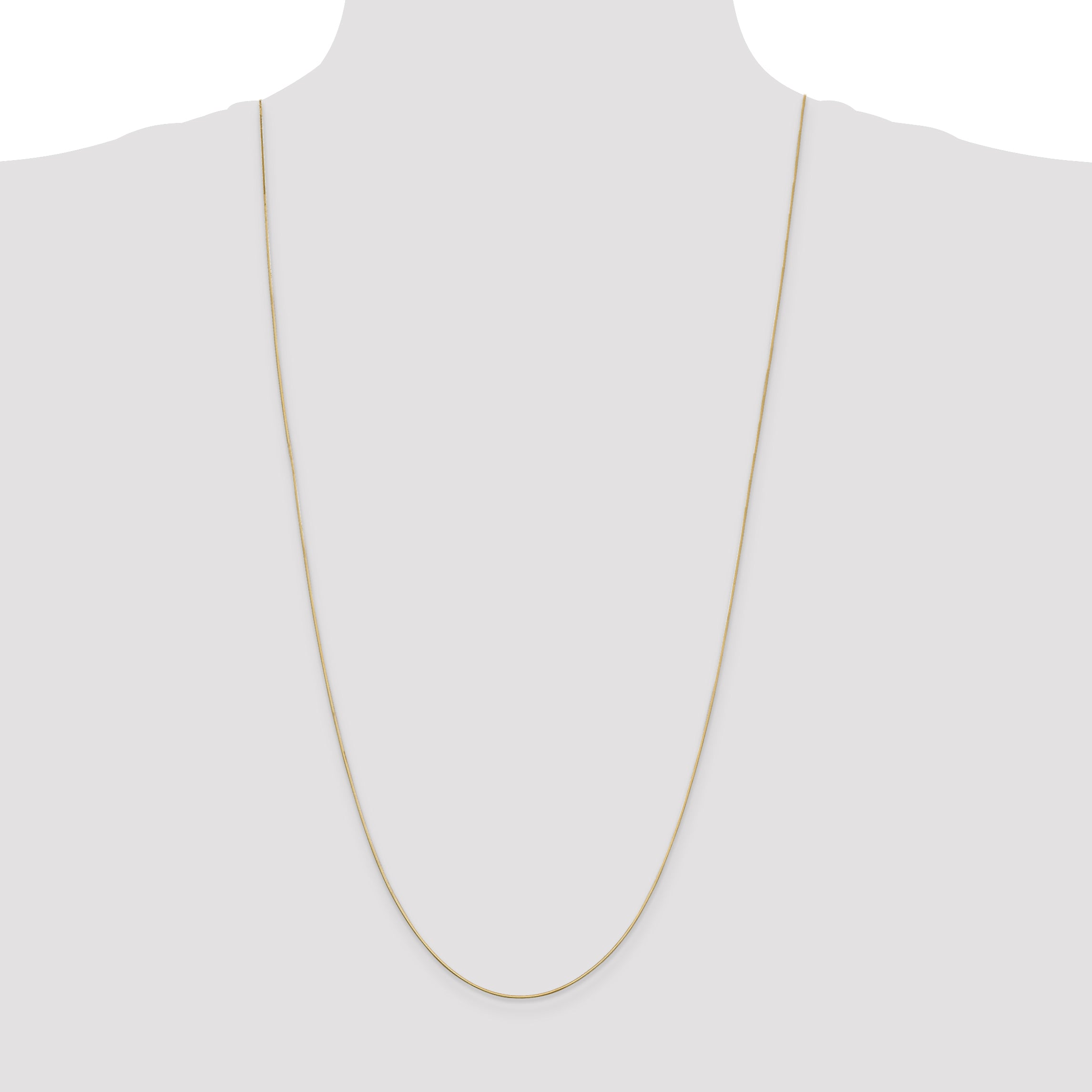 14K 30 inch .6mm Octagonal Snake with Lobster Clasp Chain