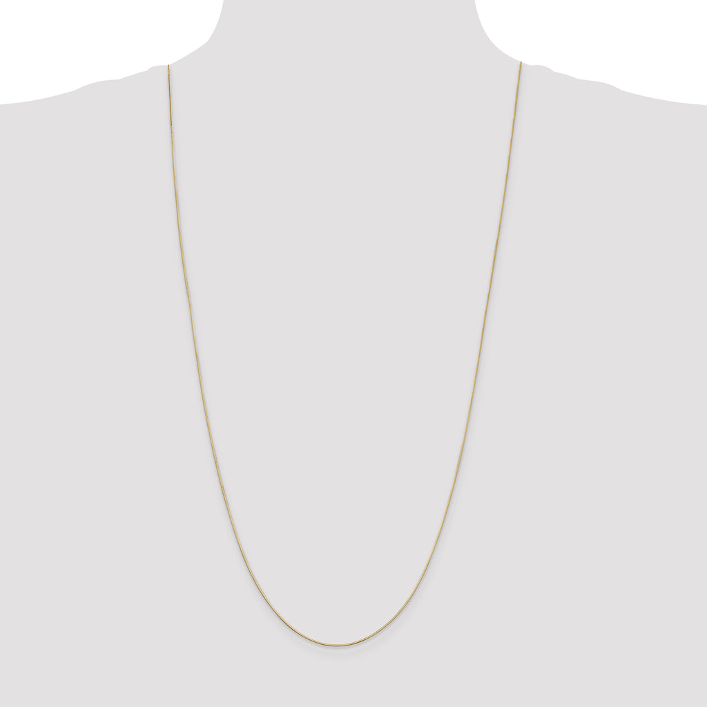 14K 30 inch .6mm Octagonal Snake with Lobster Clasp Chain