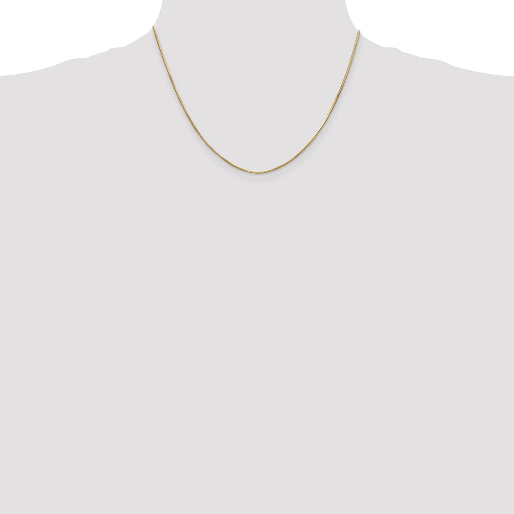 14K 18 inch .8mm Octagonal Snake with Lobster Clasp Chain