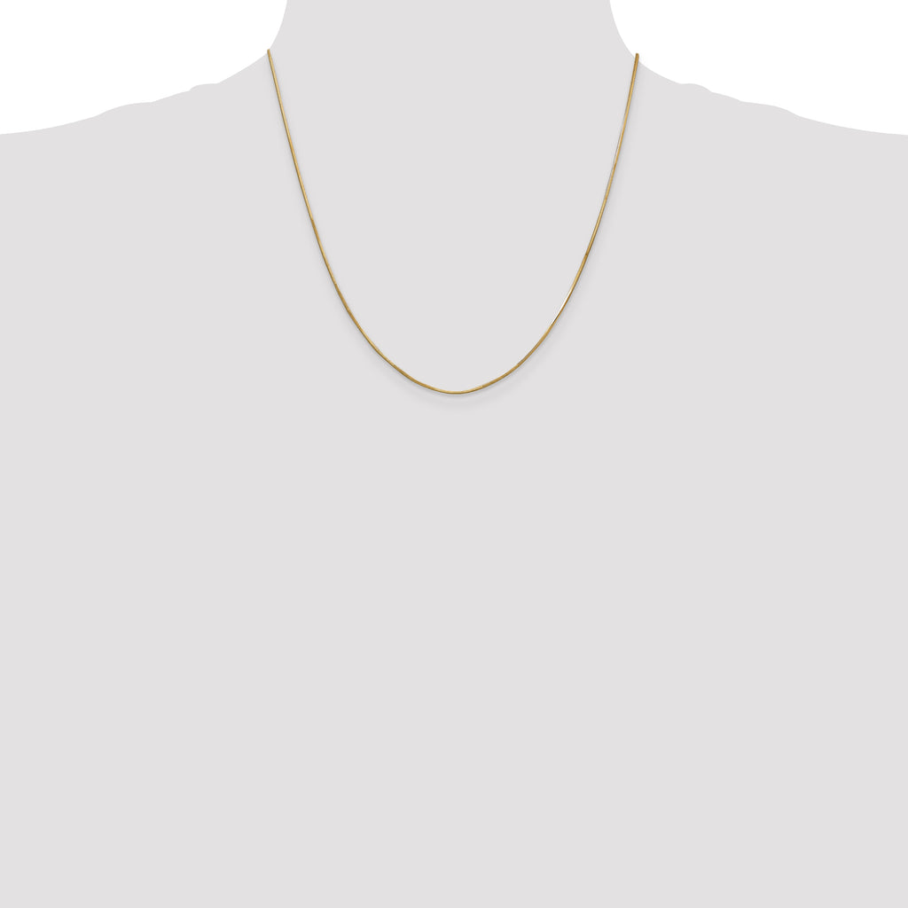 14K 20 inch .8mm Octagonal Snake with Lobster Clasp Chain