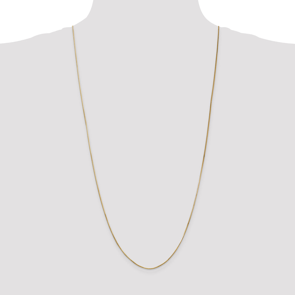 14K 30 inch .8mm Octagonal Snake with Lobster Clasp Chain