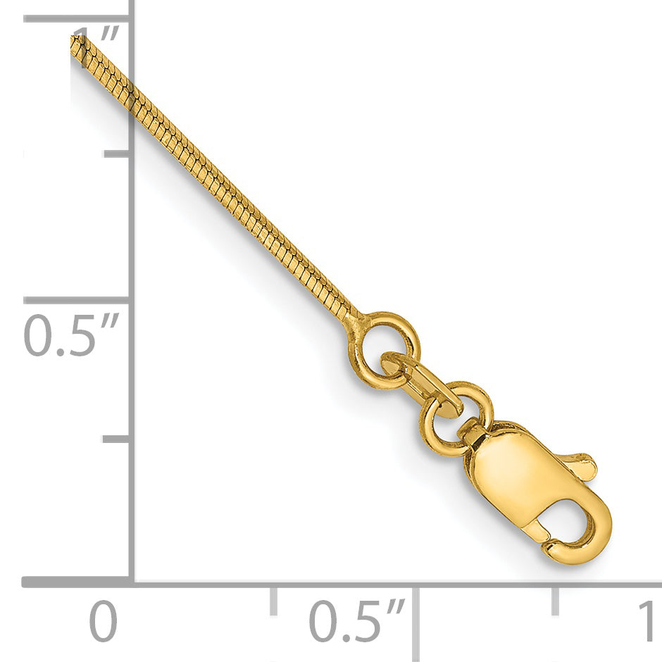 Octagonal Snake Chain Necklace in 14K Yellow Gold Secondary image