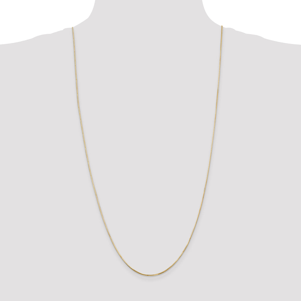 14K 30 inch .9mm Octagonal Snake with Lobster Clasp Chain