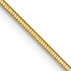 14K 30 inch .9mm Octagonal Snake with Lobster Clasp Chain