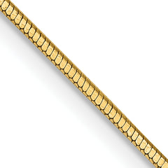 14K 30 inch .9mm Octagonal Snake with Lobster Clasp Chain