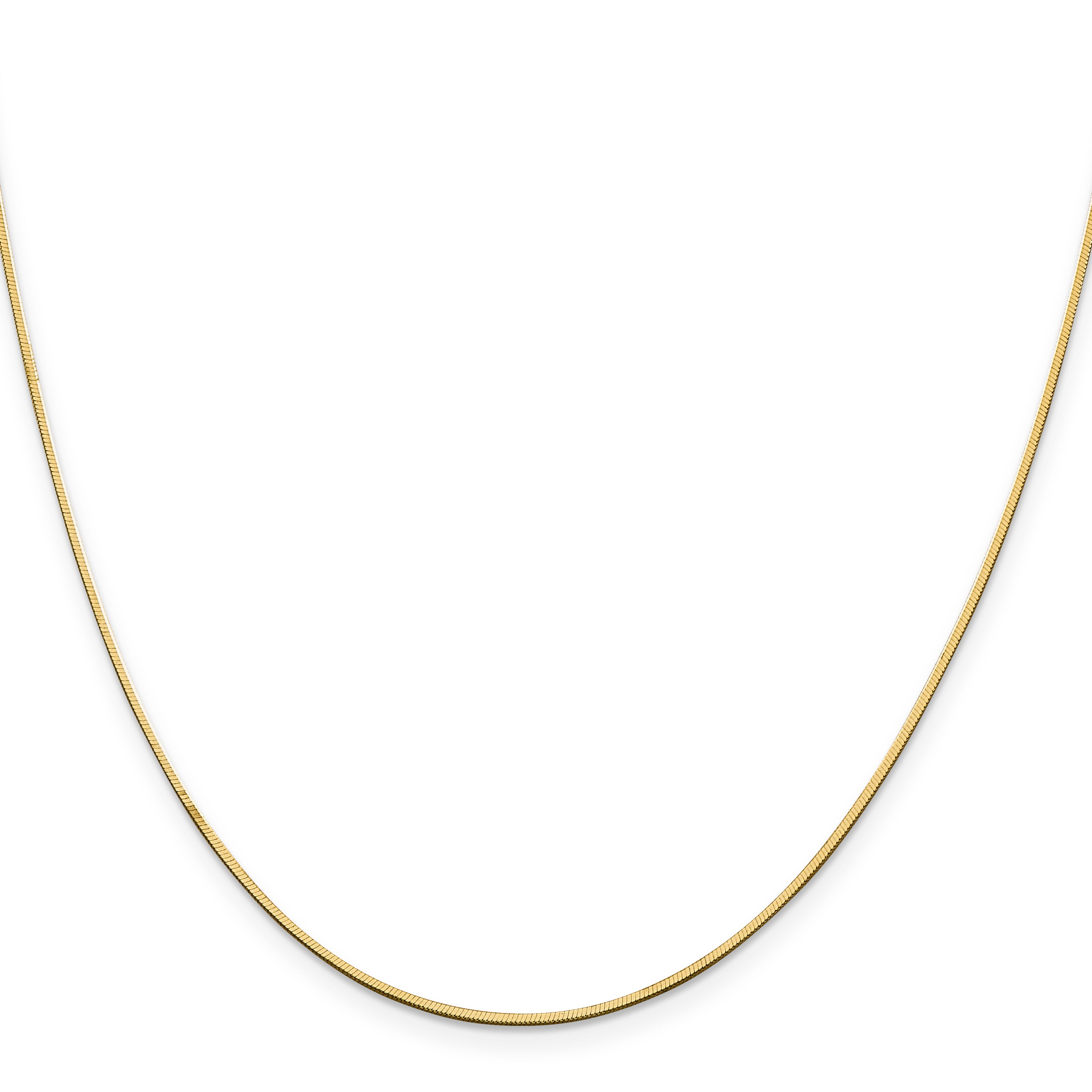 14K 16 inch 1mm Octagonal Snake with Lobster Clasp Chain Secondary image