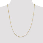 14K 24 inch 1mm Octagonal Snake with Lobster Clasp Chain