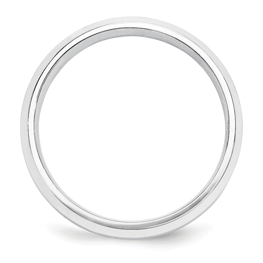 Platinum 5mm Polished Beveled Edge Wedding Band