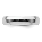 Platinum 5mm Polished Beveled Edge Wedding Band