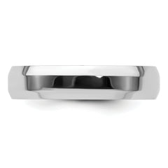 Platinum 5mm Polished Beveled Edge Wedding Band