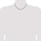 14k 3.7mm Lightweight Pav‚ Flat Cuban Chain