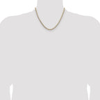 14k 3.7mm Lightweight Pav‚ Flat Cuban Chain