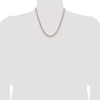 14k 3.7mm Lightweight Pav‚ Flat Cuban Chain