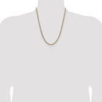 14k 3.7mm Lightweight Pav‚ Flat Cuban Chain