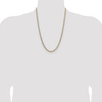 14k 3.7mm Lightweight Pav‚ Flat Cuban Chain