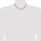 14k 4.7mm Lightweight Pav‚ Flat Cuban Chain