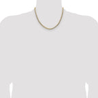 14k 4.7mm Lightweight Pav‚ Flat Cuban Chain