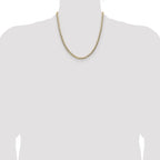 14k 4.7mm Lightweight Pav‚ Flat Cuban Chain