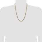 14k 4.7mm Lightweight Pav‚ Flat Cuban Chain