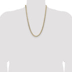 14k 5.9mm Lightweight Pav‚ Flat Cuban Chain